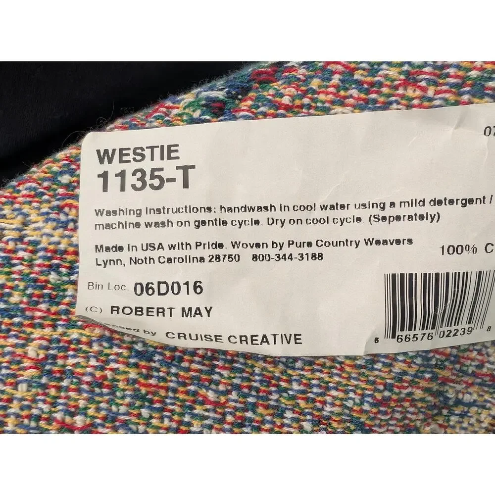 1135-T Pure Country Weavers Westie Tapestry Blanket Robert May Vintage Throw